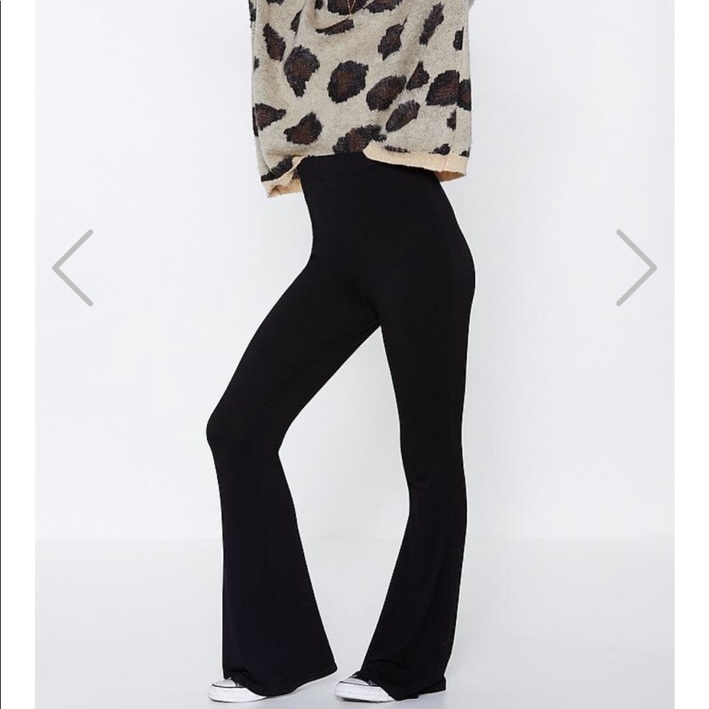 Nasty Gal We Flare You High Waisted Pants Size 6